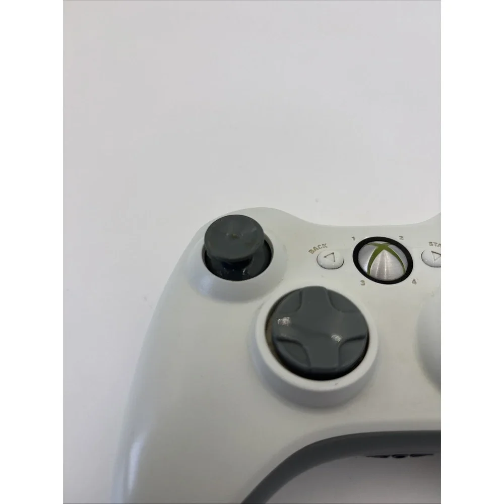 Official OEM Microsoft Xbox 360 White Controller Tested No Batteries Cover